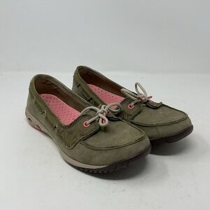 Columbia Sunvent Boat Shoes Womens 9 Olive Brown Omni Grip Outdoors Casual